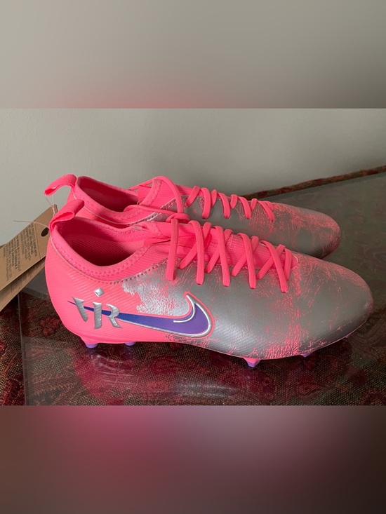 Nike Other - Nike Jr Zoom 16 Academy Hot Pink and Silver Soccer Cleats Purple Swoosh 4.5Y